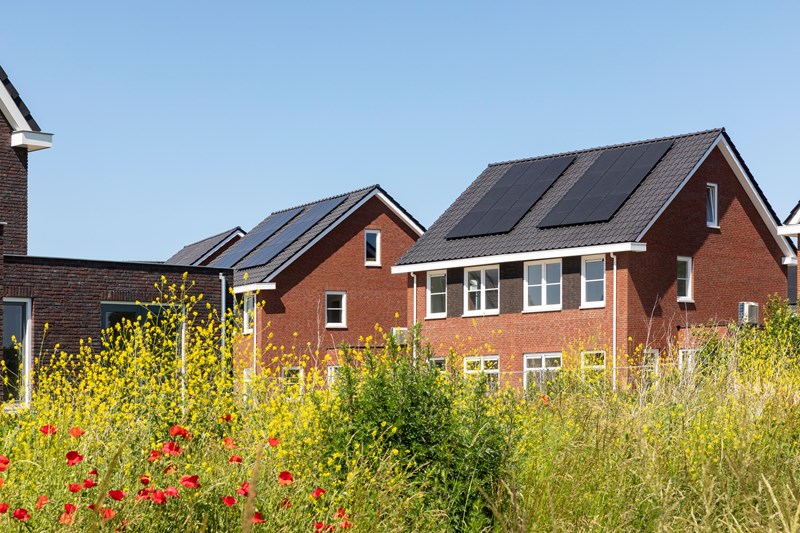New build homes with solar panels
